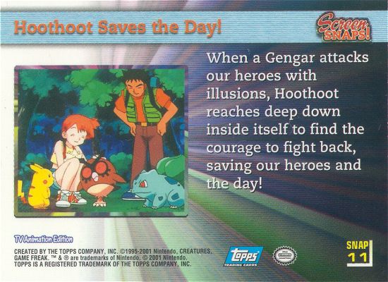 Hoothoot Saves the Day! Rückseite