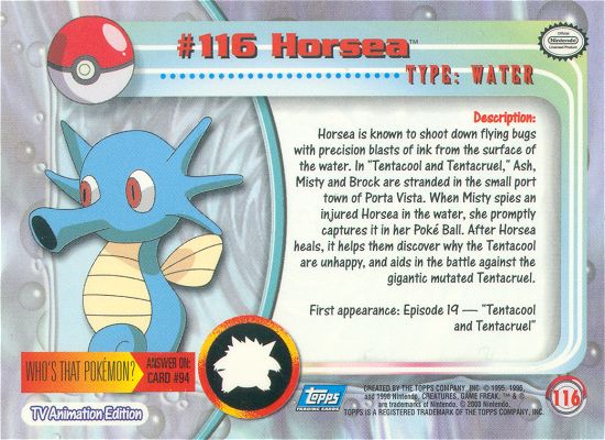 Horsea Rückseite