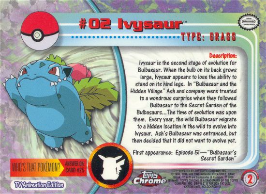 Ivysaur Rückseite