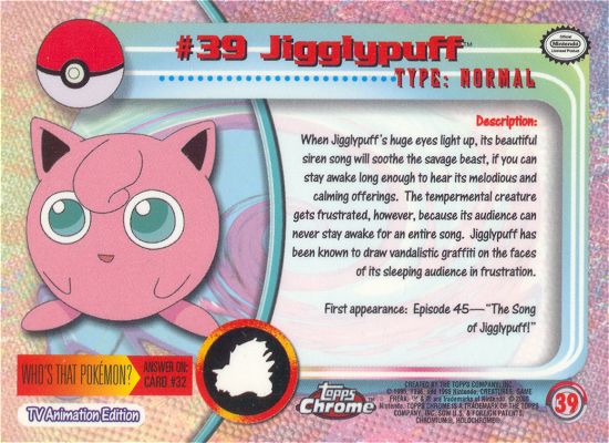 Jigglypuff Rückseite