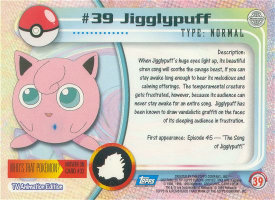 Jigglypuff Rückseite