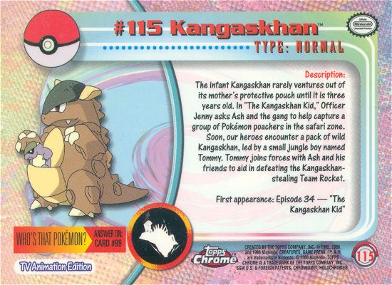 Kangaskhan Rückseite