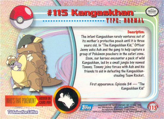 Kangaskhan Rückseite