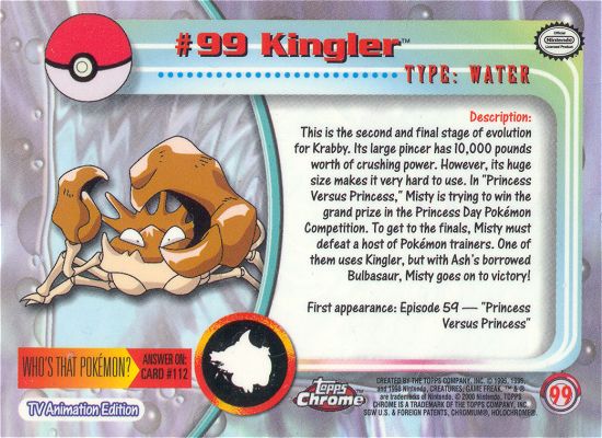 Kingler Rückseite