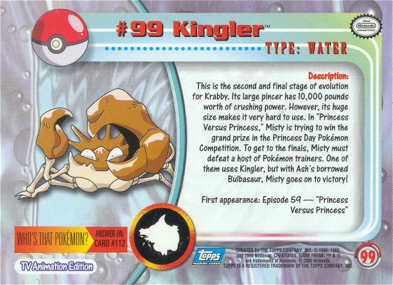 Kingler Rückseite