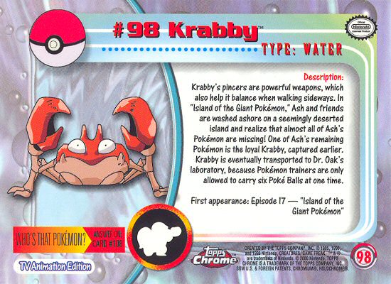 Krabby Rückseite