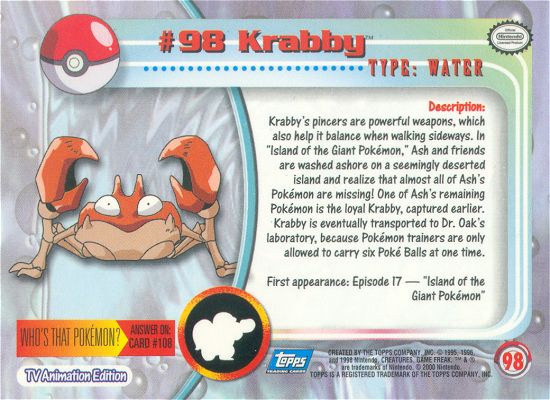 Krabby Rückseite
