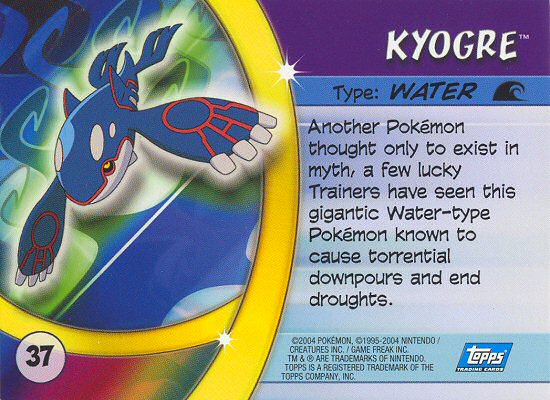 Kyogre Rückseite