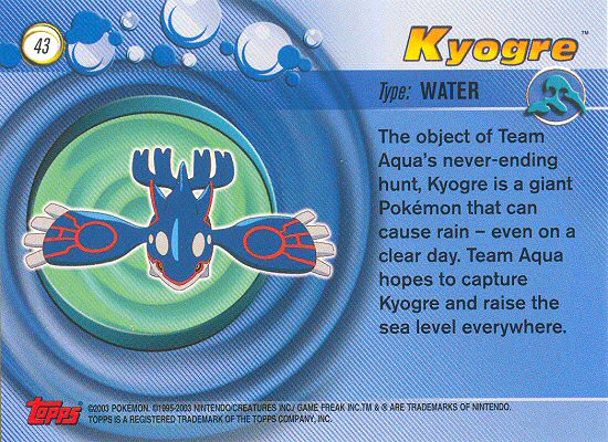 Kyogre Rückseite