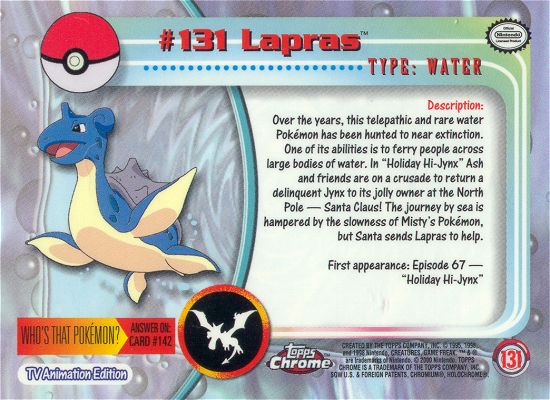Lapras Rückseite