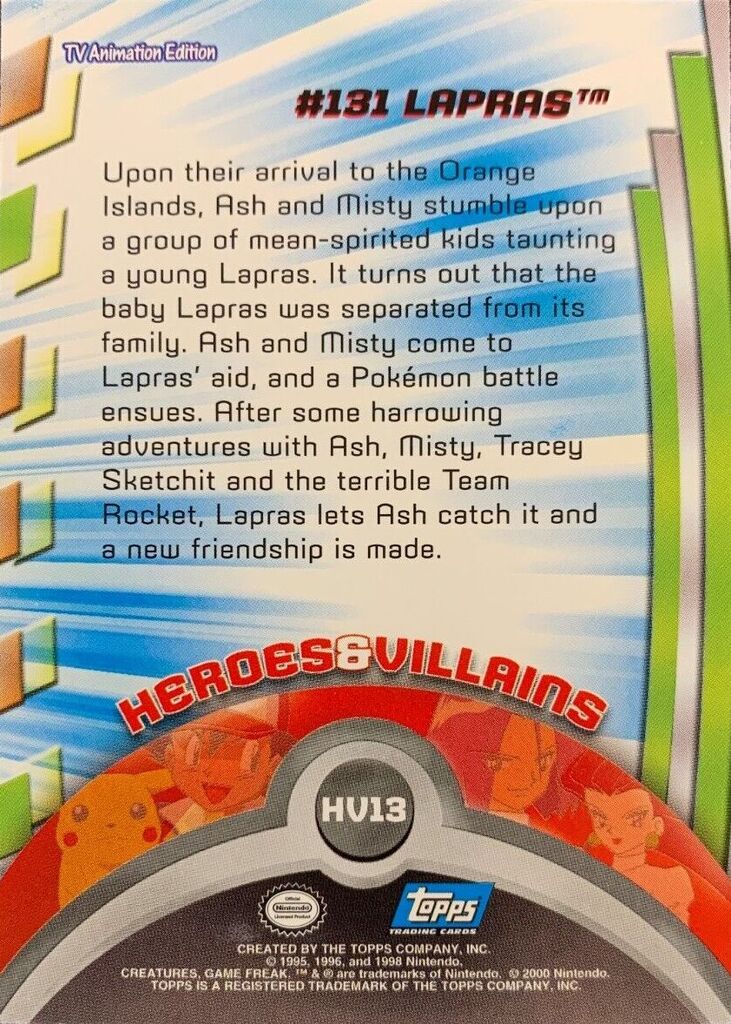 Lapras Rückseite