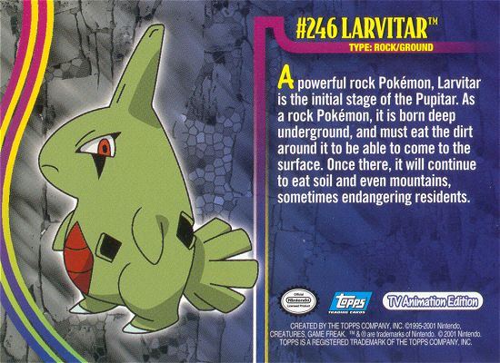 Larvitar Rückseite