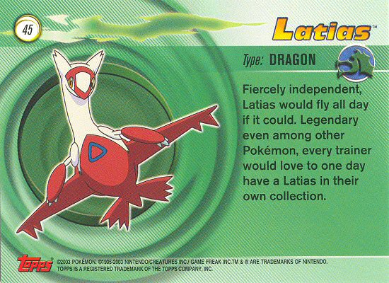 Latias Rückseite