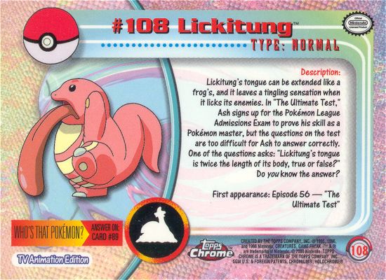 Lickitung Rückseite