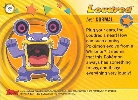 Loudred Rückseite