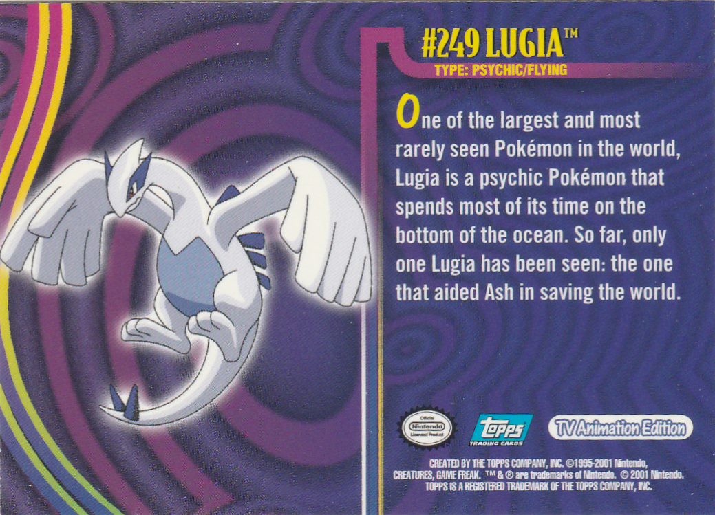Lugia Rückseite