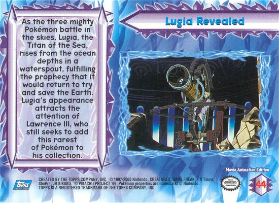 Lugia Revealed Rückseite