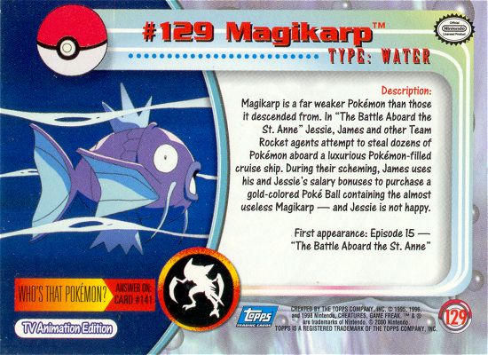 Magikarp Rückseite