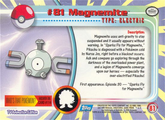 Magnemite Rückseite