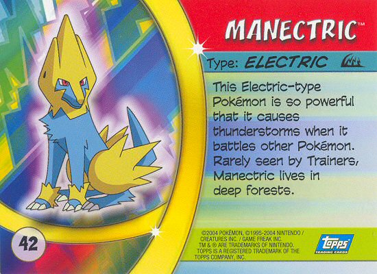 Manectric Rückseite