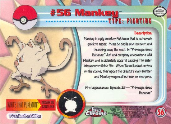 Mankey Rückseite