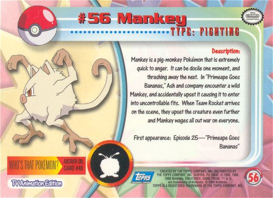 Mankey Rückseite