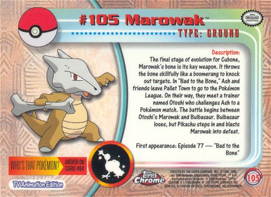 Marowak Rückseite