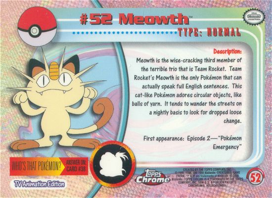 Meowth Rückseite