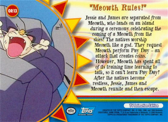 Meowth Rules! Rückseite