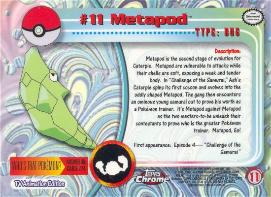 Metapod Rückseite