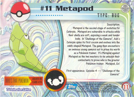 Metapod Rückseite