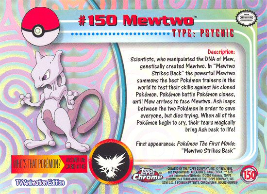 Mewtwo Rückseite
