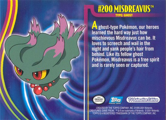 Misdreavus Rückseite