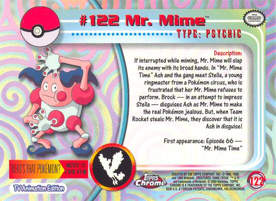 Mr. Mime Rückseite