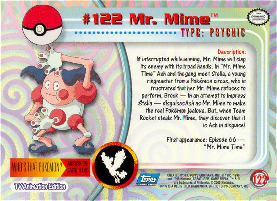 Mr. Mime Rückseite