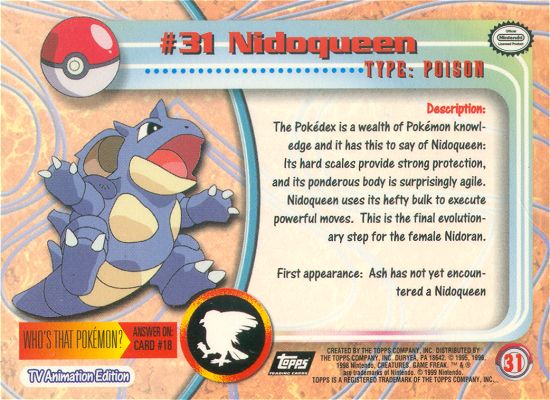 Nidoqueen Rückseite