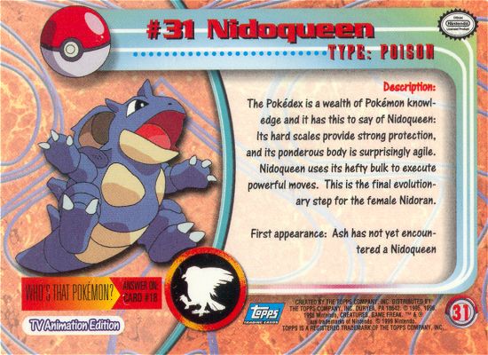 Nidoqueen Rückseite