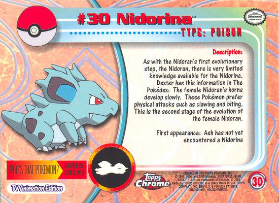 Nidorina Rückseite