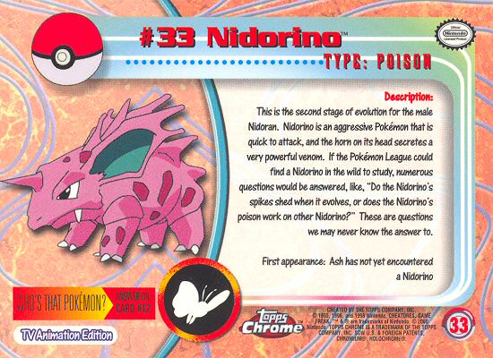 Nidorino Rückseite