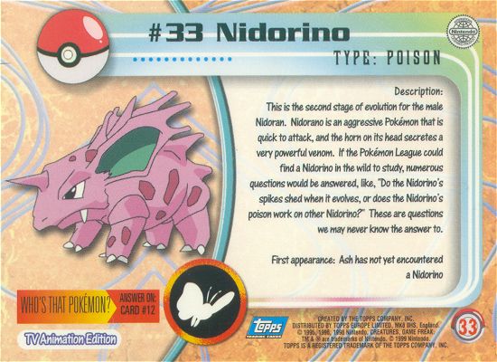 Nidorino Rückseite