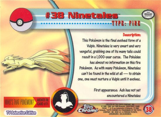 Ninetales Rückseite