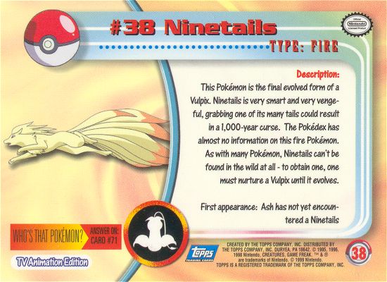 Ninetales Rückseite