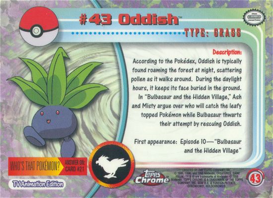Oddish Rückseite
