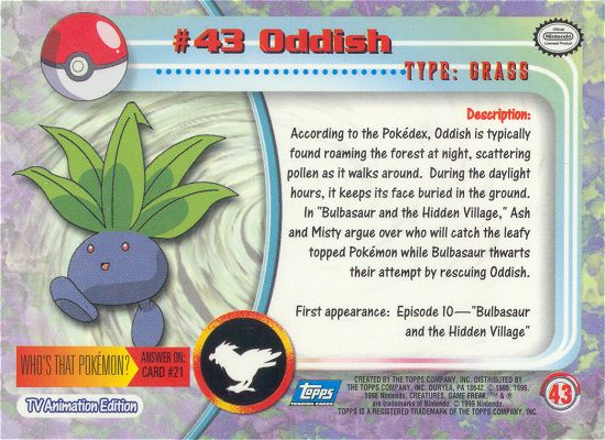 Oddish Rückseite