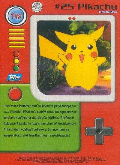 Pikachu Rückseite