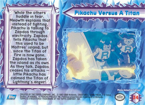 Pikachu Versus A Titan Rückseite