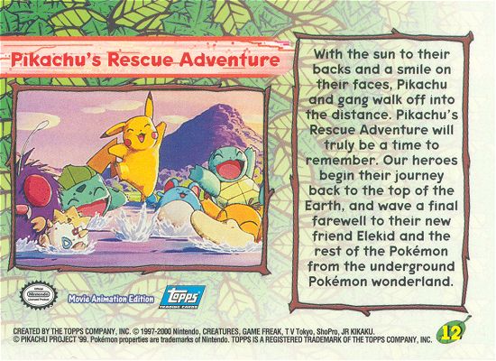 Pikachu's Rescue Adventure Rückseite