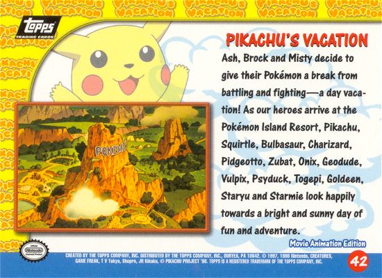 Pikachu's Vacation Rückseite