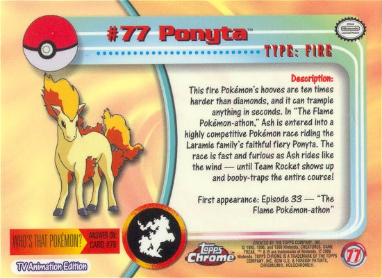 Ponyta Rückseite