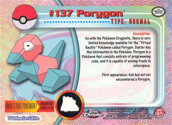 Porygon Rückseite